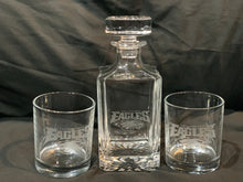 Load image into Gallery viewer, 3 Piece Glass Decanter Set with Customized Etching