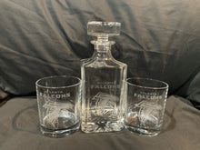 Load image into Gallery viewer, 3 Piece Glass Decanter Set with Customized Etching